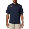 Men Collegiate PFG Tamiami™ Short Sleeve Shirt – Tall – West Virginia