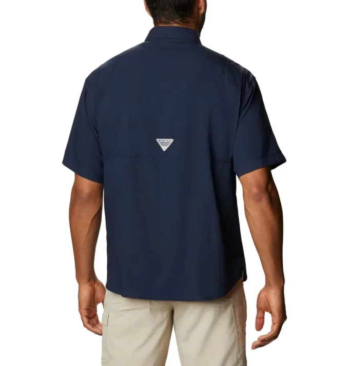 Men Collegiate PFG Tamiami™ Short Sleeve Shirt – Tall – West Virginia