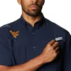 Men Collegiate PFG Tamiami™ Short Sleeve Shirt – Tall – West Virginia