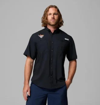 Men Collegiate PFG Tamiami™ Short Sleeve Shirt – Texas