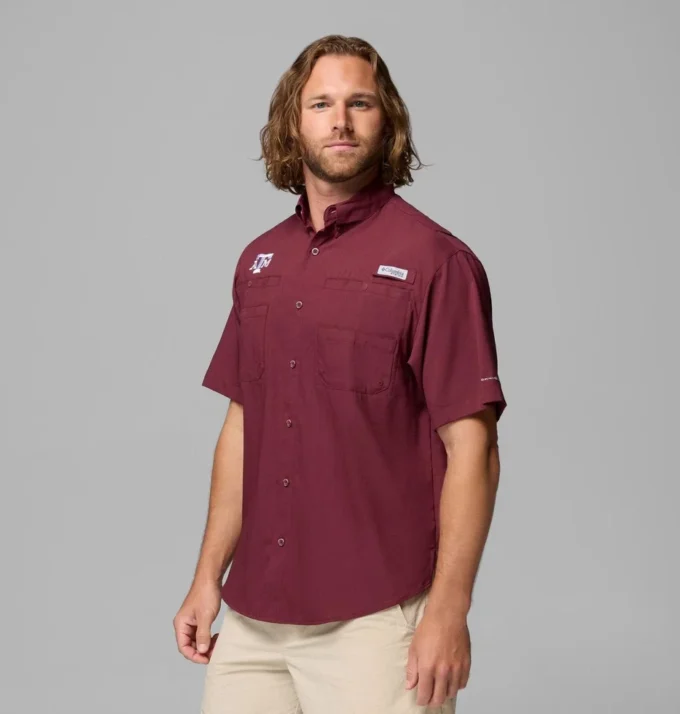 Men Collegiate PFG Tamiami™ Short Sleeve Shirt – Texas A&M