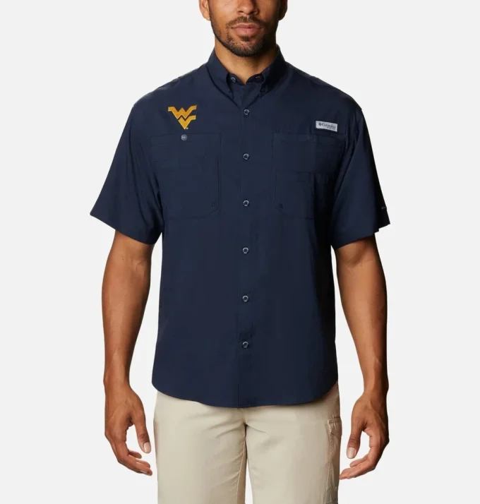 Men Collegiate PFG Tamiami™ Short Sleeve Shirt – West Virginia Men Collegiate PFG Tamiami™ Short Sleeve Shirt – West Virginia
