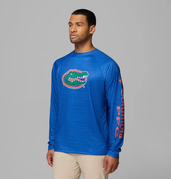 Men Collegiate PFG Terminal Tackle™ Heather Long Sleeve Shirt – Florida Men Collegiate PFG Terminal Tackle™ Heather Long Sleeve Shirt – Florida