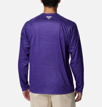 Men Collegiate PFG Terminal Tackle™ Heather Long Sleeve Shirt – LSU