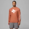 Men Collegiate PFG Terminal Tackle™ Heather Long Sleeve Shirt – Texas
