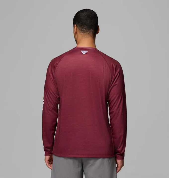 Men Collegiate PFG Terminal Tackle™ Heather Long Sleeve Shirt – Texas A&M