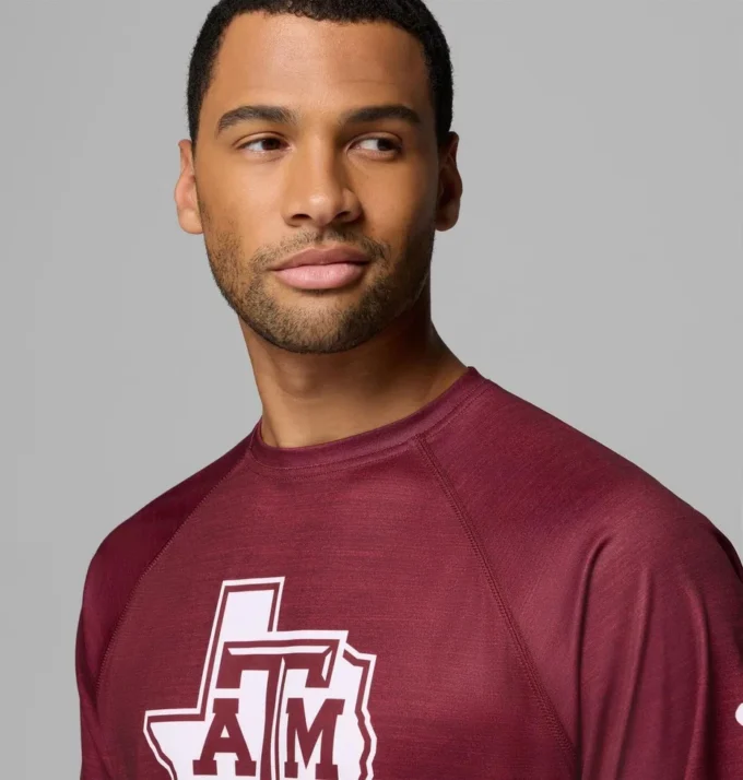 Men Collegiate PFG Terminal Tackle™ Heather Long Sleeve Shirt – Texas A&M