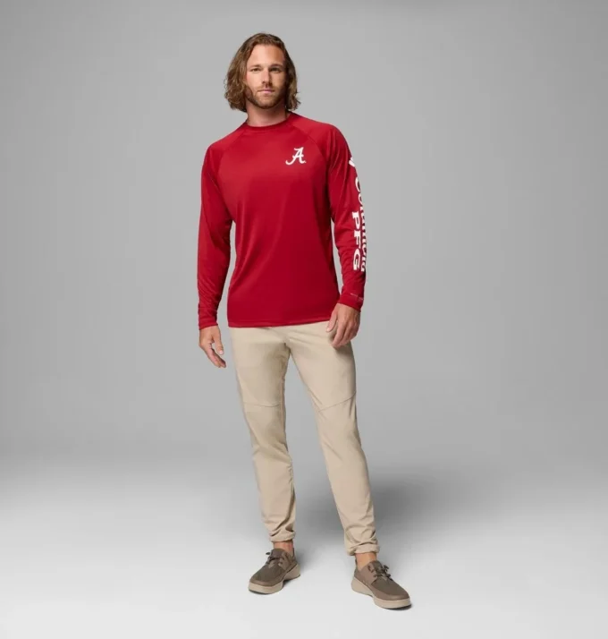 Men Collegiate PFG Terminal Tackle™ Long Sleeve Shirt – Alabama