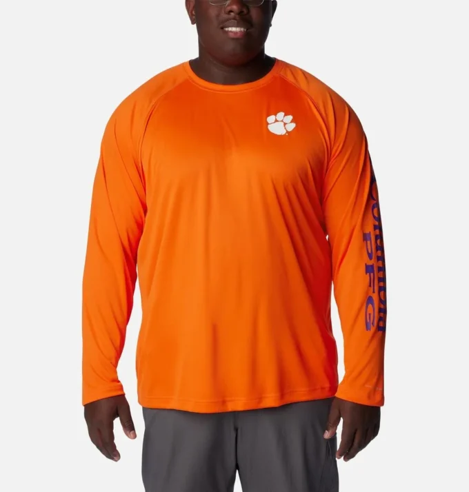 Men Collegiate PFG Terminal Tackle™ Long Sleeve Shirt – Big – Clemson Men Collegiate PFG Terminal Tackle™ Long Sleeve Shirt – Big – Clemson