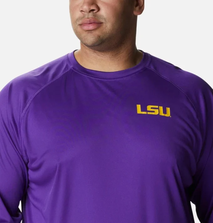 Men Collegiate PFG Terminal Tackle™ Long Sleeve Shirt – Big – LSU
