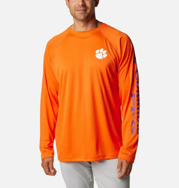 Men Collegiate PFG Terminal Tackle Long Sleeve Shirt – Clemson Men Collegiate PFG Terminal Tackle Long Sleeve Shirt – Clemson