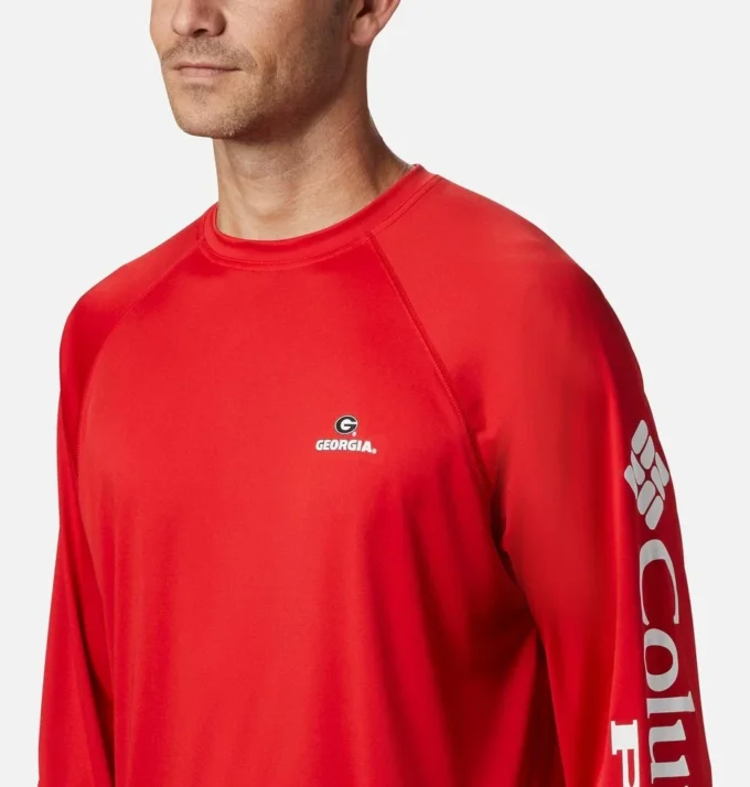 Men Collegiate PFG Terminal Tackle Long Sleeve Shirt – Georgia Men Collegiate PFG Terminal Tackle Long Sleeve Shirt – Georgia