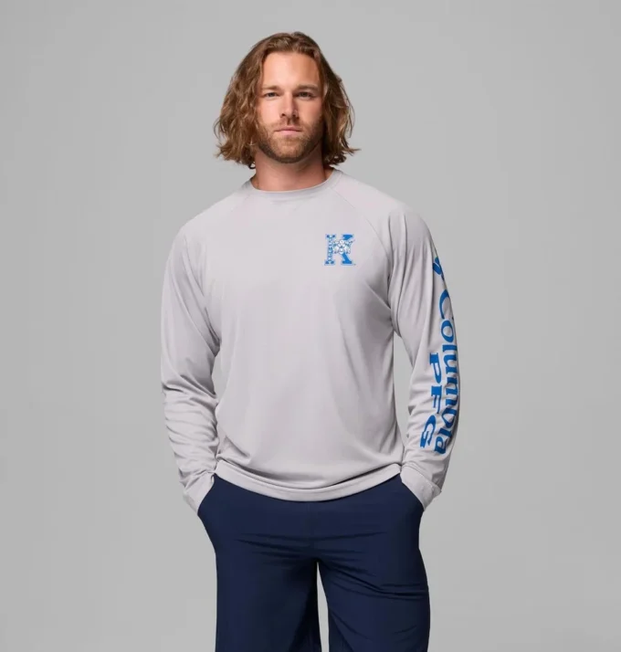 Men Collegiate PFG Terminal Tackle™ Long Sleeve Shirt – Kentucky