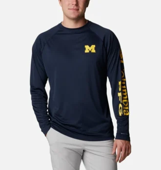 Men Collegiate PFG Terminal Tackle™ Long Sleeve Shirt – Michigan Men Collegiate PFG Terminal Tackle™ Long Sleeve Shirt – Michigan