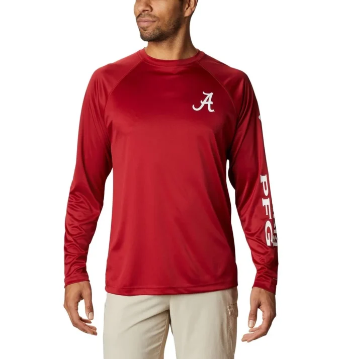 Men Collegiate PFG Terminal Tackle™ Long Sleeve Shirt – Tall – Alabama