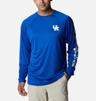 Men Collegiate PFG Terminal Tackle™ Long Sleeve Shirt – Tall – Kentucky Men Collegiate PFG Terminal Tackle™ Long Sleeve Shirt – Tall – Kentucky