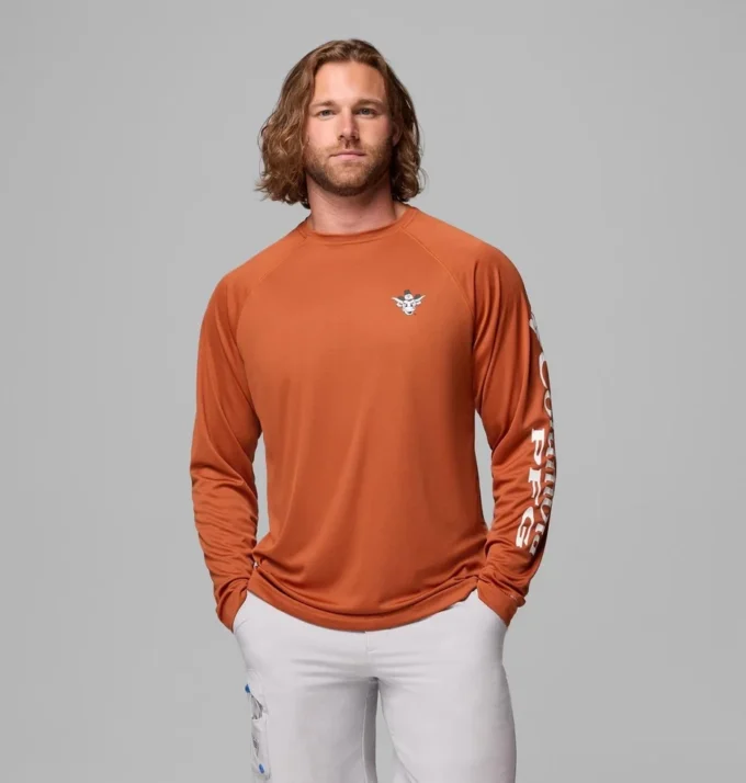 Men Collegiate PFG Terminal Tackle™ Long Sleeve Shirt – Texas