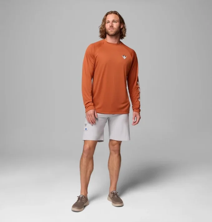 Men Collegiate PFG Terminal Tackle™ Long Sleeve Shirt – Texas