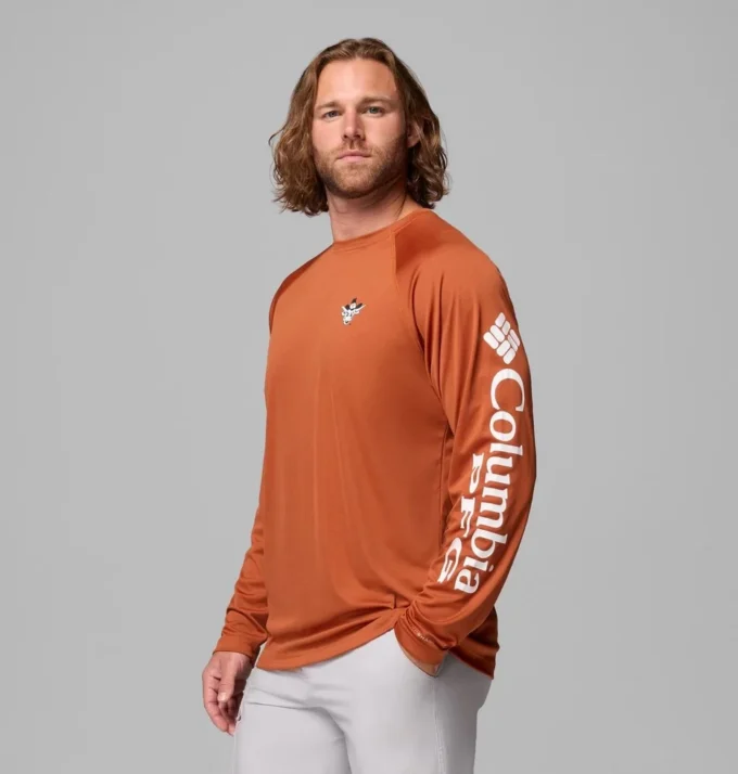 Men Collegiate PFG Terminal Tackle™ Long Sleeve Shirt – Texas