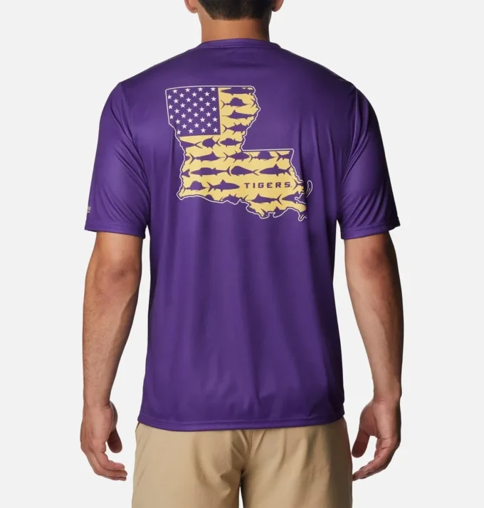 Men Collegiate PFG Terminal Tackle™ Short Sleeve Shirt – LSU Men Collegiate PFG Terminal Tackle™ Short Sleeve Shirt – LSU