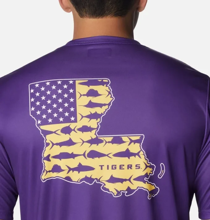 Men Collegiate PFG Terminal Tackle™ Short Sleeve Shirt – LSU Men Collegiate PFG Terminal Tackle™ Short Sleeve Shirt – LSU