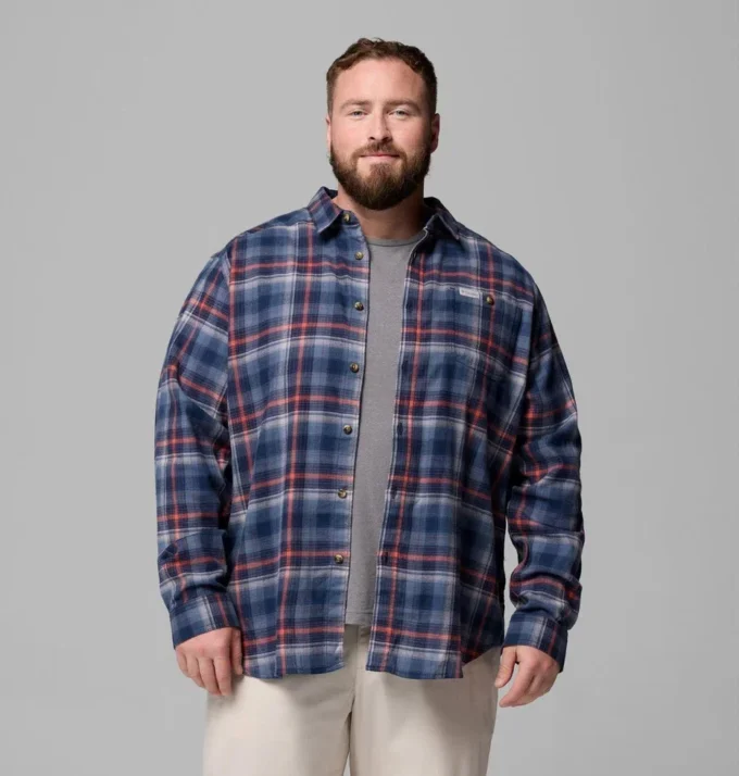 Men Cornell Woods™ Flannel Long Sleeve Shirt – Big