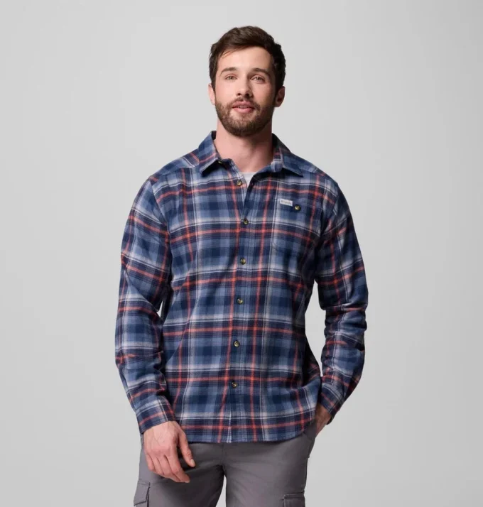 Men Cornell Woods™ Flannel Long Sleeve Shirt – Tall
