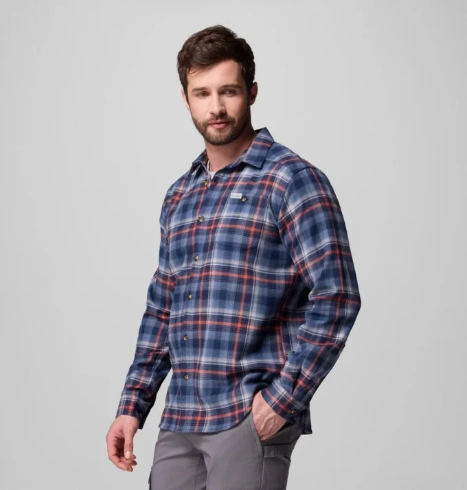 Men Cornell Woods™ Flannel Long Sleeve Shirt – Tall