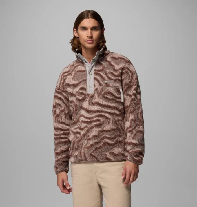 Men Helvetia™ II Printed Half Snap Printed Fleece Pullover