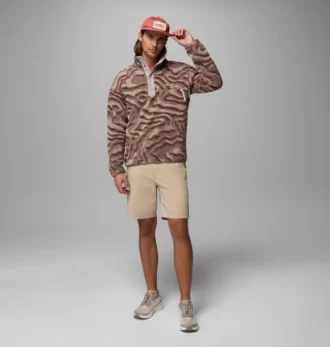 Men Helvetia™ II Printed Half Snap Printed Fleece Pullover