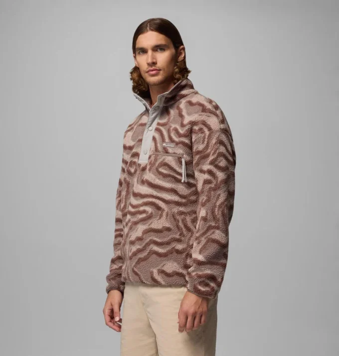 Men Helvetia™ II Printed Half Snap Printed Fleece Pullover