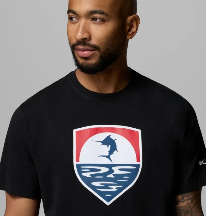 Men PFG™ Silver Bank Americana Marlin T-Shirt