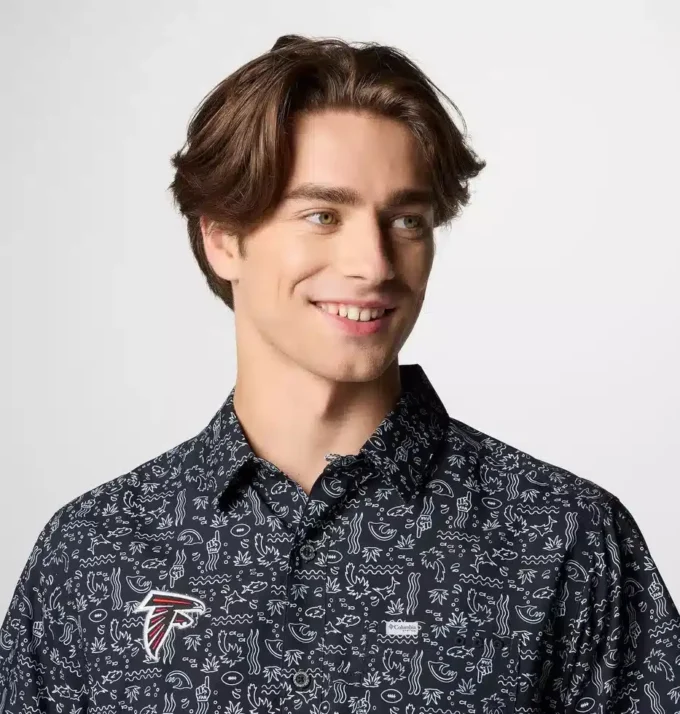Men PFG Super Slack Tide™ Short Sleeve Shirt – Atlanta Falcons Men PFG Super Slack Tide™ Short Sleeve Shirt – Atlanta Falcons