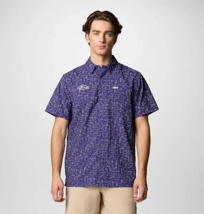 Men PFG Super Slack Tide™ Short Sleeve Shirt – Baltimore Ravens Men PFG Super Slack Tide™ Short Sleeve Shirt – Baltimore Ravens
