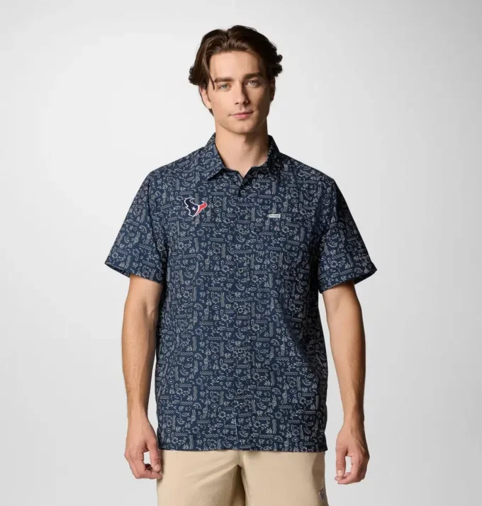 Men PFG Super Slack Tide™ Short Sleeve Shirt – Houston Texans Men PFG Super Slack Tide™ Short Sleeve Shirt – Houston Texans