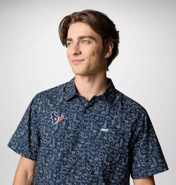 Men PFG Super Slack Tide™ Short Sleeve Shirt – Houston Texans Men PFG Super Slack Tide™ Short Sleeve Shirt – Houston Texans
