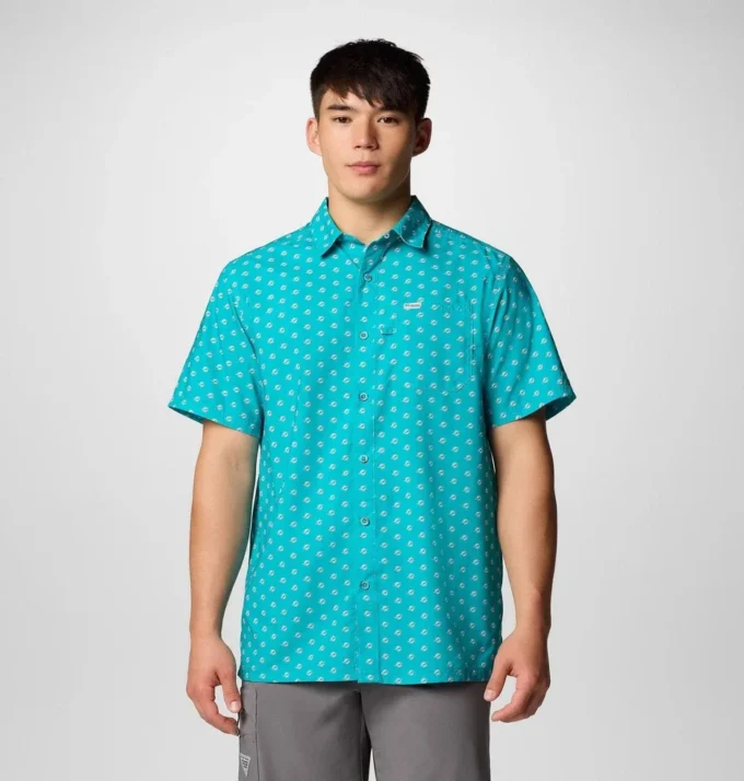 Men PFG Super Slack Tide™ Short Sleeve Shirt – Miami Dolphins Men PFG Super Slack Tide™ Short Sleeve Shirt – Miami Dolphins