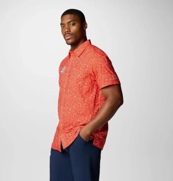 Men PFG Super Slack Tide™ Short Sleeve Shirt – Miami Dolphins Men PFG Super Slack Tide™ Short Sleeve Shirt – Miami Dolphins