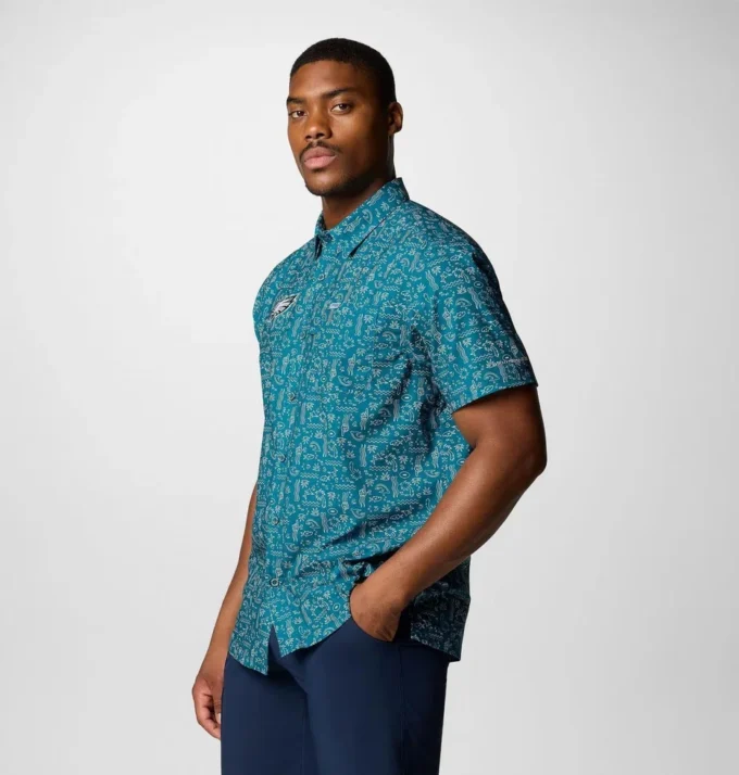 Men PFG Super Slack Tide™ Short Sleeve Shirt – Philadelphia Eagles Men PFG Super Slack Tide™ Short Sleeve Shirt – Philadelphia Eagles