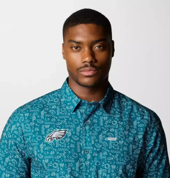 Men PFG Super Slack Tide™ Short Sleeve Shirt – Philadelphia Eagles Men PFG Super Slack Tide™ Short Sleeve Shirt – Philadelphia Eagles