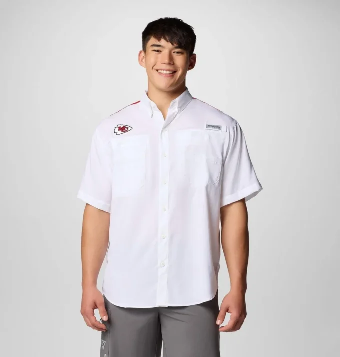 Men PFG Tamiami™ Colorblocked Short Sleeve Shirt – Kansas City Chiefs Men PFG Tamiami™ Colorblocked Short Sleeve Shirt – Kansas City Chiefs