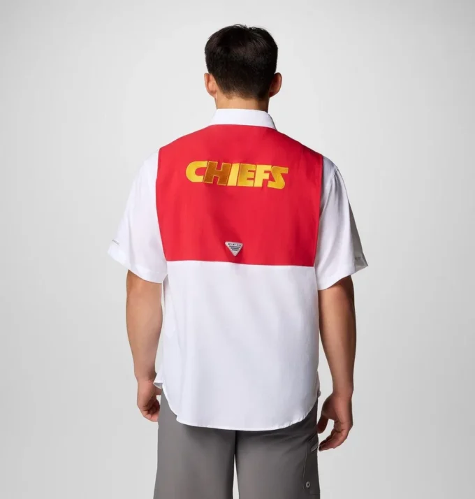 Men PFG Tamiami™ Colorblocked Short Sleeve Shirt – Kansas City Chiefs Men PFG Tamiami™ Colorblocked Short Sleeve Shirt – Kansas City Chiefs