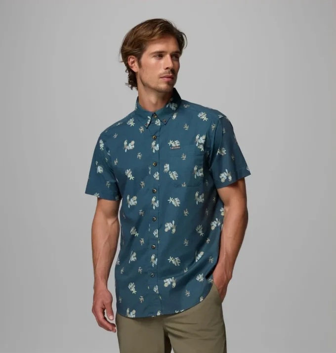 Men Rapid Rivers™ Printed Short Sleeve Shirt – Tall