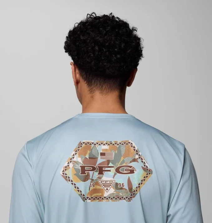 Men Terminal Tackle PFG™ Border Hex Long Sleeve Shirt Men Terminal Tackle PFG™ Border Hex Long Sleeve Shirt