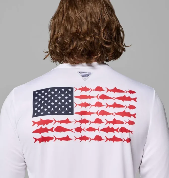 Men Terminal Tackle PFG Fish Flag™ Long Sleeve Shirt Men Terminal Tackle PFG Fish Flag™ Long Sleeve Shirt