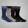 Men Textured Basics Crew Socks – 4 Pack