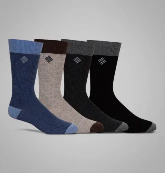 Men Textured Basics Crew Socks – 4 Pack Men Textured Basics Crew Socks – 4 Pack