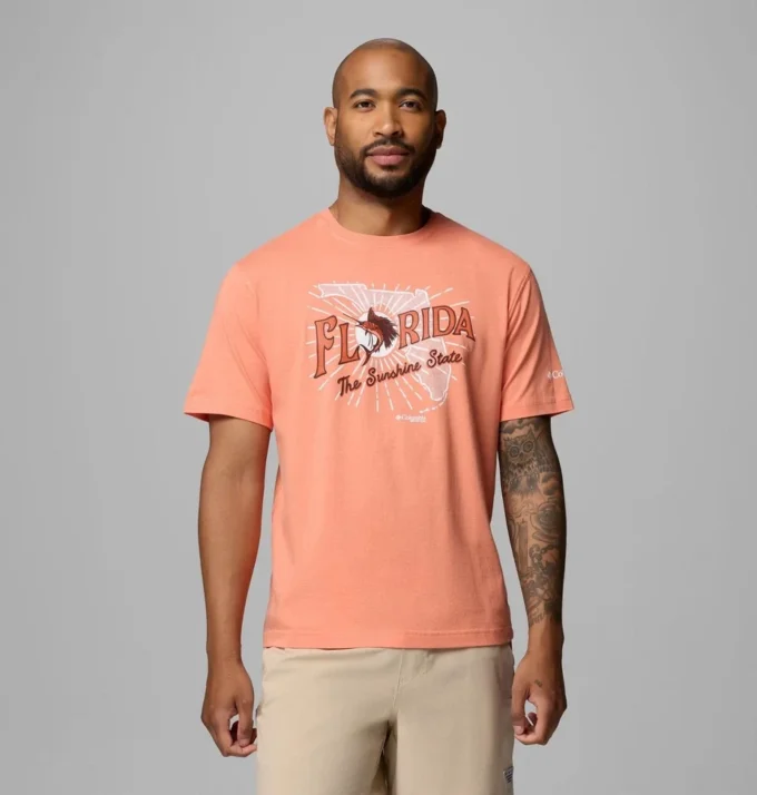 Men Vacation Marlin FL PFG Short Sleeve T-Shirt