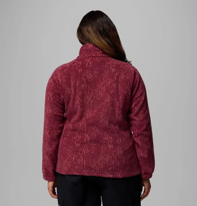Women Benton Springs™ Printed Full Zip Fleece Jacket – Plus Size