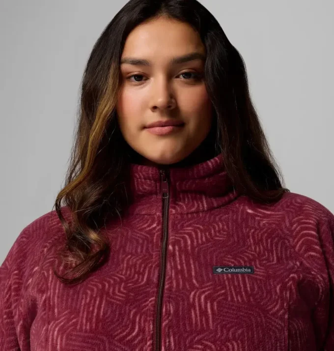 Women Benton Springs™ Printed Full Zip Fleece Jacket – Plus Size